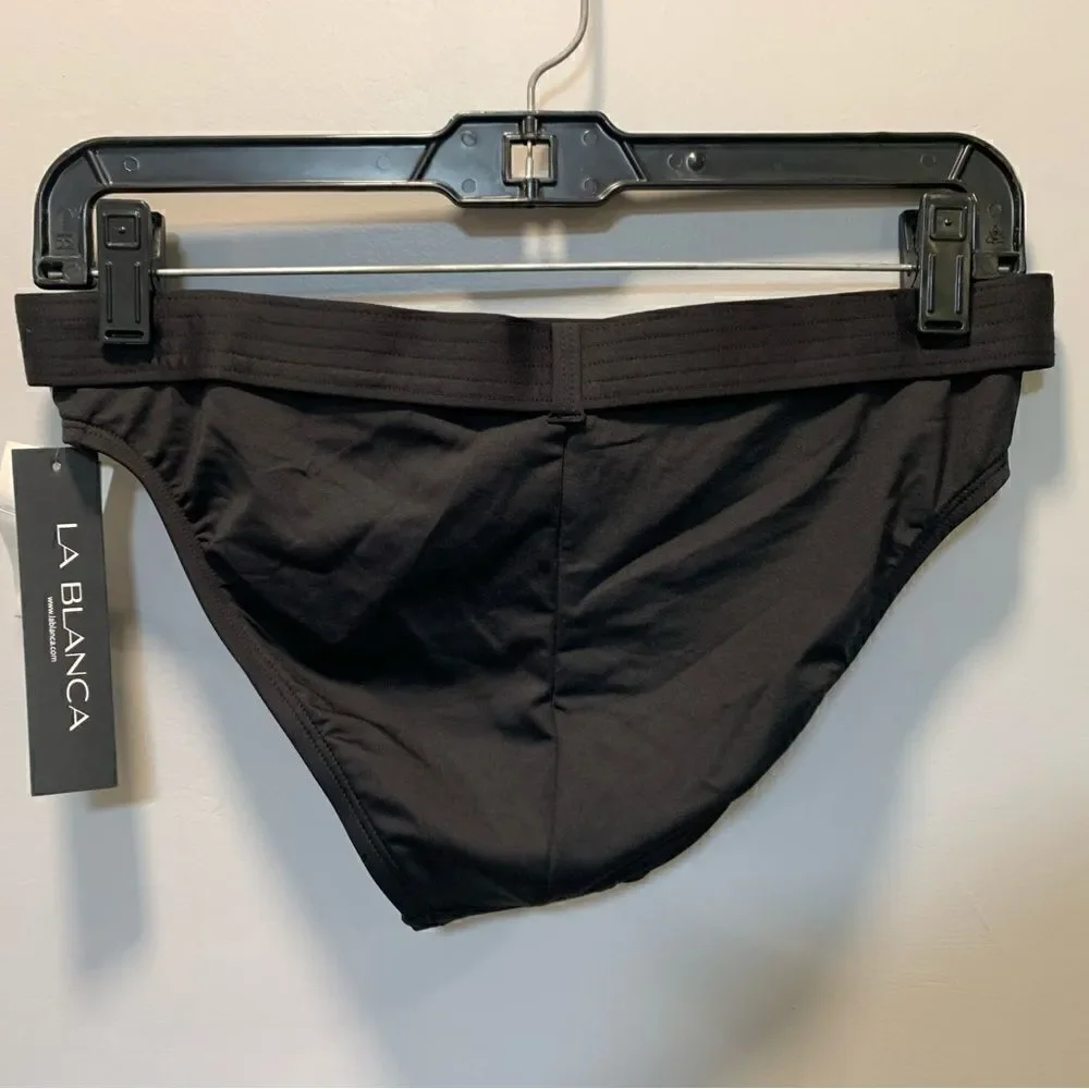 NWT LA BLANCA WOMANS black belted Bikini bottom size 4
